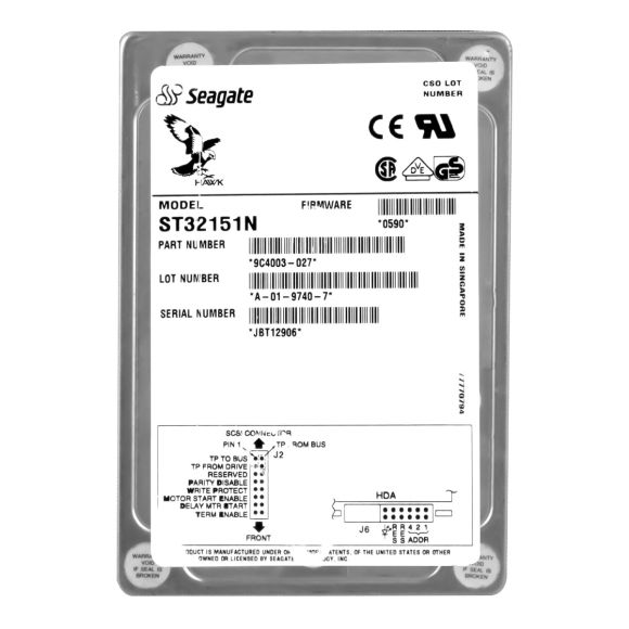 SEAGATE HAWK 2XL 2.1GB 5.4K SCSI 3.5'' ST32151N