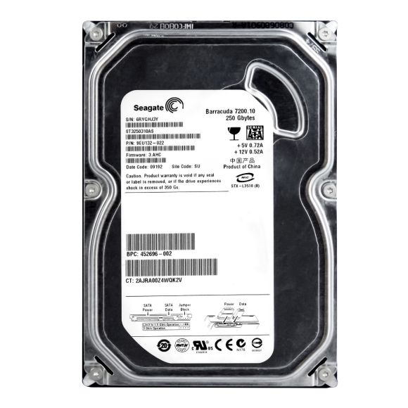 HP 452696-002 250GB 7.2K 8MB SATA II 3.5'' ST3250310AS