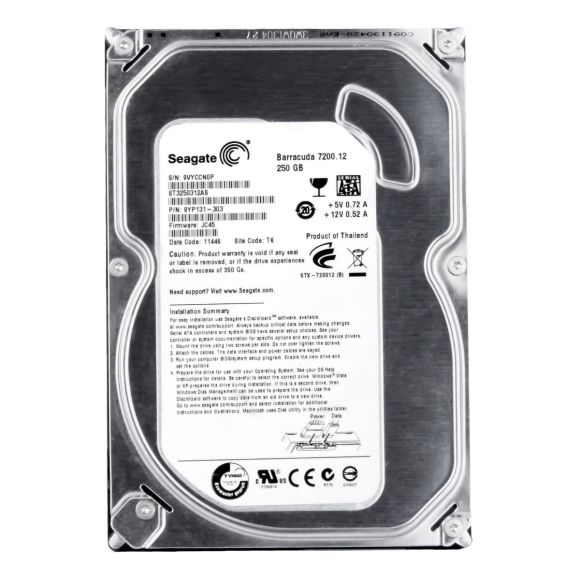 SEAGATE BARRACUDA 7200.12 250GB 7.2K 8MB SATA III 3.5'' ST3250312AS