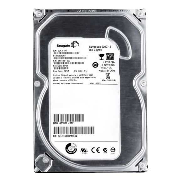 HP 633978-002 250GB 7.2K 8MB SATA III 3.5'' ST3250312AS