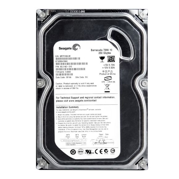 SEAGATE BARRACUDA 250GB 7.2K 16MB SATA II 3.5'' ST3250410AS