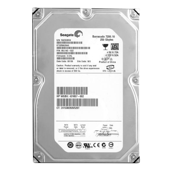 DYSK HP 431657-002 250GB 7.2K 3.5" ST3250620AS