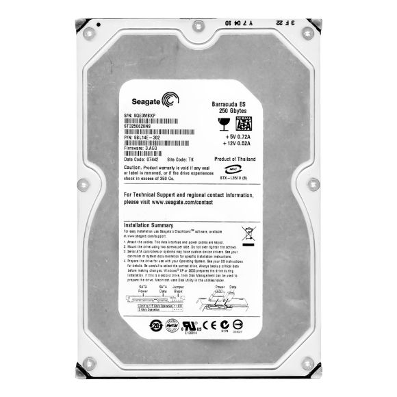 SEAGATE ST3205620NS 250 GB SATA 7200RPM 3.5 