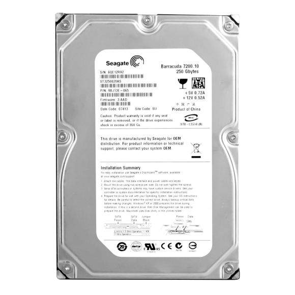 SEAGATE ST3250820AS ﻿40Y9036 250GB 7.2K SATA 3.5"