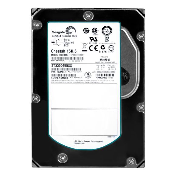 SEAGATE CHEETAH 15K.5 300GB 15K 16MB SAS 3.5'' ST3300655SS