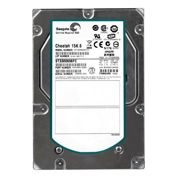 SEAGATE CHEETAH 15K.6 300GB 15K 16MB FC 3.5'' ST3300656FC