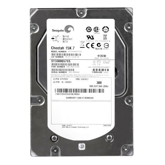 LENOVO 300GB 15K SAS 03X3621 67Y2503 15K.7 