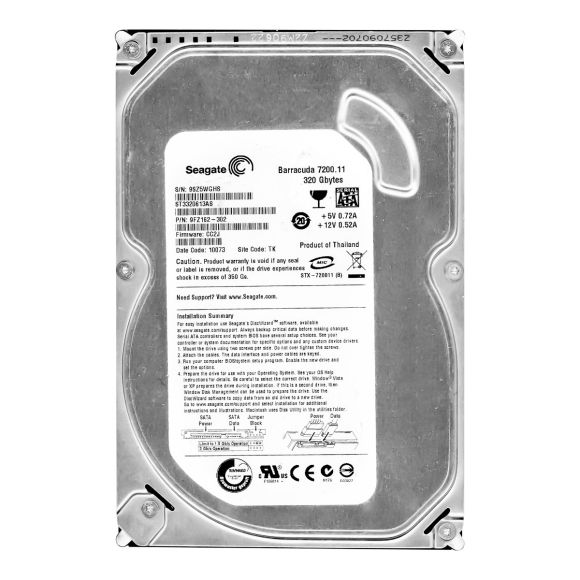 SEAGATE BARRACUDA 7200.11 320GB 7.2K 16MB SATA II 3.5'' ST3320613AS