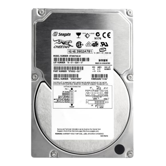 SEAGATE CHEETAH 36.8GB 10K 4MB SCSI U160 3.5'' ST336706LW