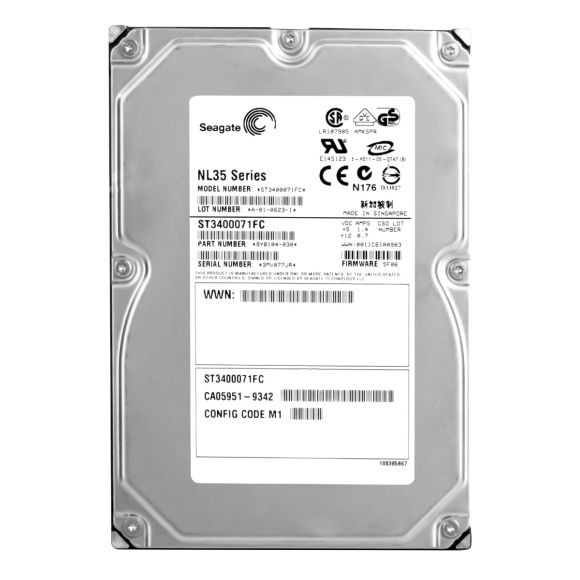 SEAGATE ST3400071FC 400GB FIBRE CHANNEL 10K