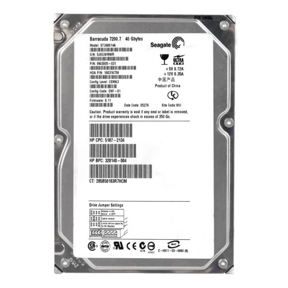 HP 5187-2134 40GB 7.2K 2MB ATA 3.5'' ST340014A