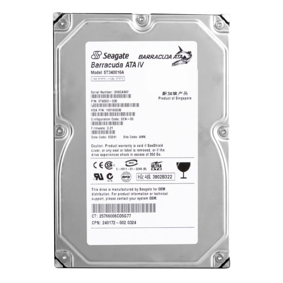 SEAGATE ST340016A 40 GB ATA 7200 RPM 9T6002-002 3.5 