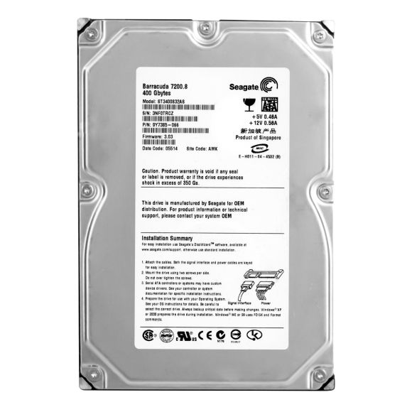 SEAGATE ST3400832AS 500GB SATA 7200RPM