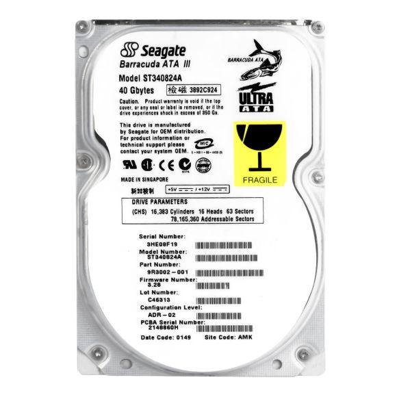 SEAGATE ST340824A 40 GB ATA III 7200RPM 3.5 