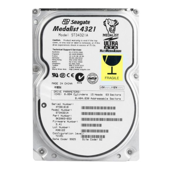 SEAGATE ST34321A 4.3 GB IDE 5400RPM 3.5''