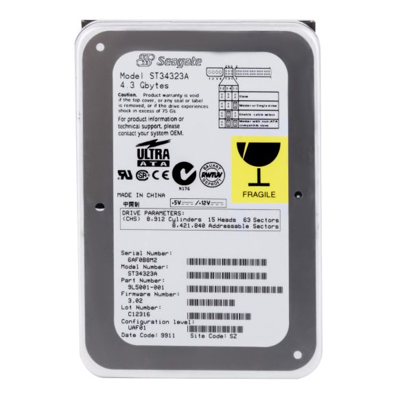 HDD SEAGATE ST34323A 4.3GB 4500RPM ULTRA ATA 3.5''