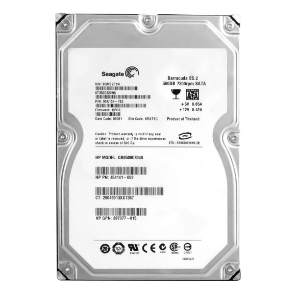 HP GB0500C8046 500GB 7.2K SATA-II 3.5" 454141-002