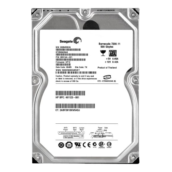 HP 461123-001 500GB SATA 16 MB 7200RPM ST3500620AS