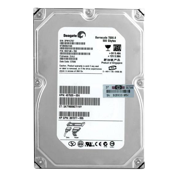 HP 407525-004 500 GB SATA 7200 RPM 3.5 397906-001