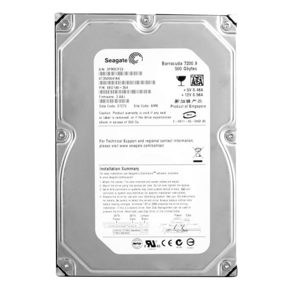 SEAGATE ST3500641AS 500GB 7.2K 16MB 3.5" BARRACUDA 7200.9