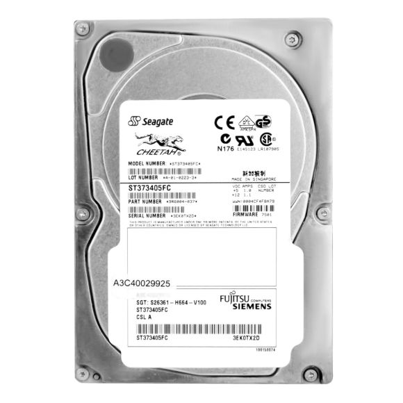 FUJITSU A3C40029925 H664-V100 73GB FC 10K 8MB 3.5'' ST373405FCV