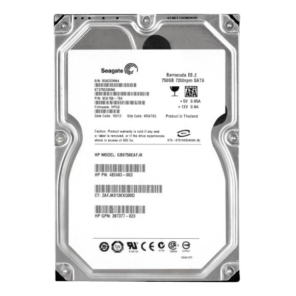 HP 482483-003 750GB 7.2K 32MB SATA II 3.5'' GB0750EAFJK