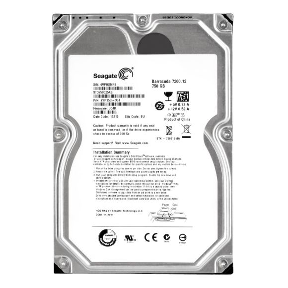 SEAGATE ST3750525AS 750GB SATA 6Gb/s 7.2k 3.5"