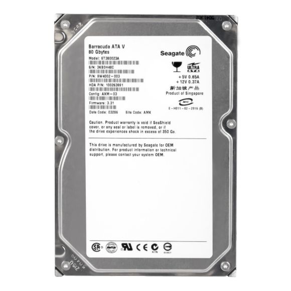 SEAGATE ST380023A 80GB ATA 7200RPM 3.5''