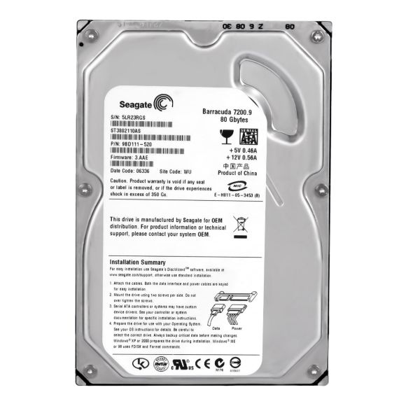 SEAGATE BARRACUDA ST3802110AS HDD 80GB 7.2K SATA II 3.5"