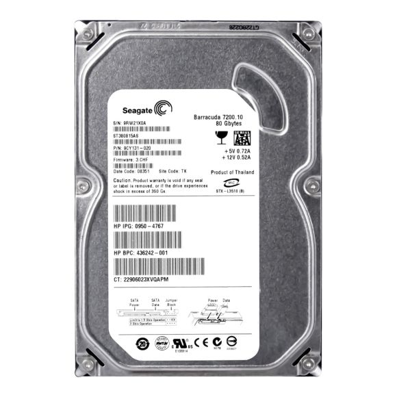 HP 436242-001 80GB 7.2K 8MB SATA II 3.5'' ST380815AS