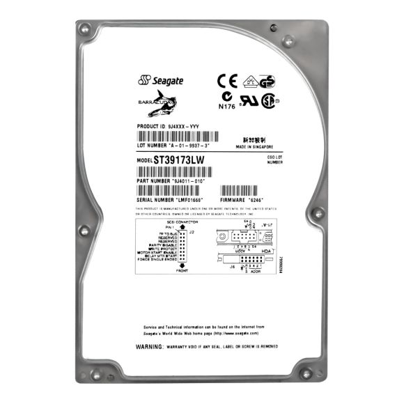 SEAGATE BARRACUDA 9.1GB 7.2K SCSI U80 3.5'' ST39173LW