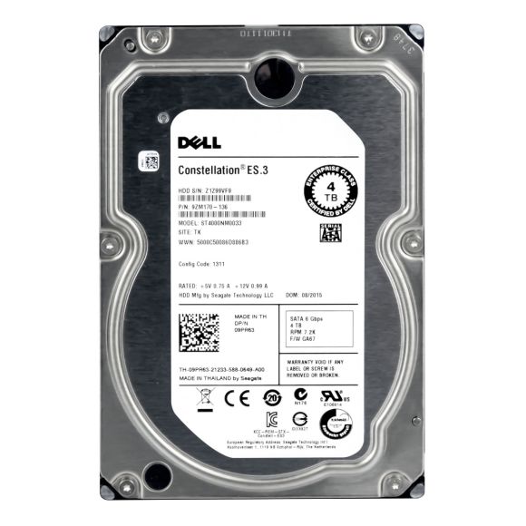 DELL 09PR63 4TB 7.2K 128MB SATA III 3.5'' ST4000NM0033