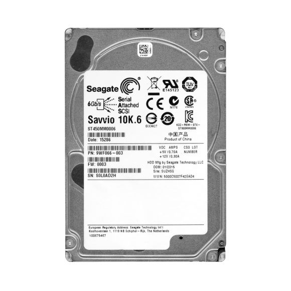 SEAGATE SAVVIO 10K.6 450GB 10K 64MB SAS-2 2.5'' ST450MM0006