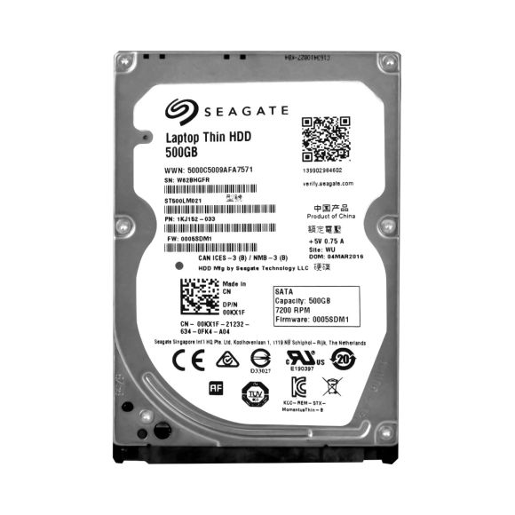 DELL 00KX1F 500GB 7.2K 32MB SATA III 2.5'' ST500LM021