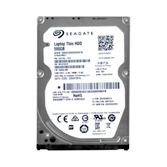 SEAGATE LAPTOP THIN 500GB 7.2K 32MB SATA III 2.5'' ST500LM021