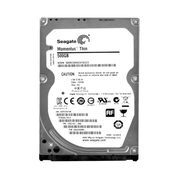 SEAGATE MOMENTUS THIN 500GB 5.4K 16MB SATA II 2.5'' ST500LT012