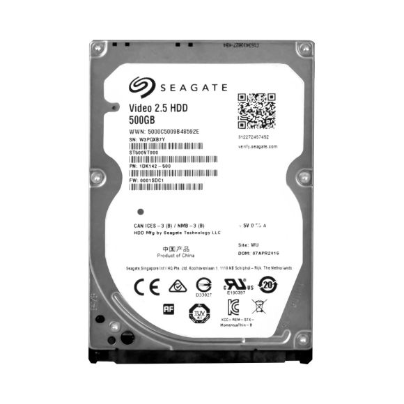 HDD SEAGATE ST500VT000 500GB SATA 5.4K VIDEO 2.5 HDD