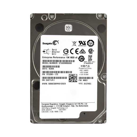 SEAGATE 600GB 10K 128MB SAS-3 2.5'' ST600MM0088