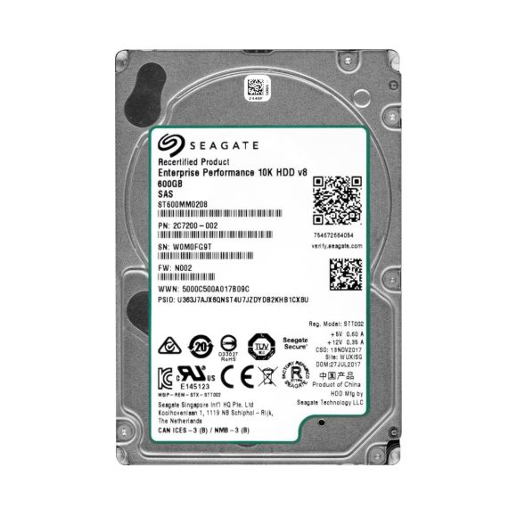 Seagate 600GB SAS 12Gb/s 128MB 10K v8 ST600MM0208