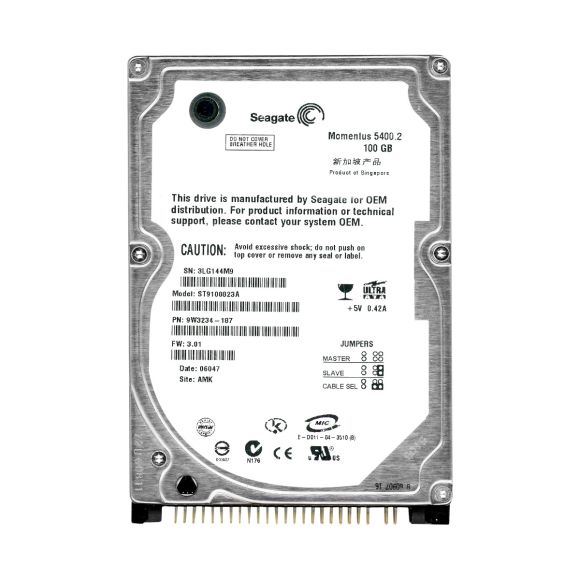 SEAGATE MOMENTUS 5400.2 100GB 5.4k 8MB ATA 2.5'' ST9100823A