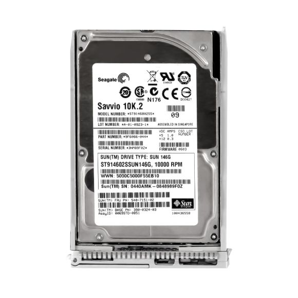 SUN 540-7151-02 146GB SAS 10K 16MB 2.5'' ST9146802SS