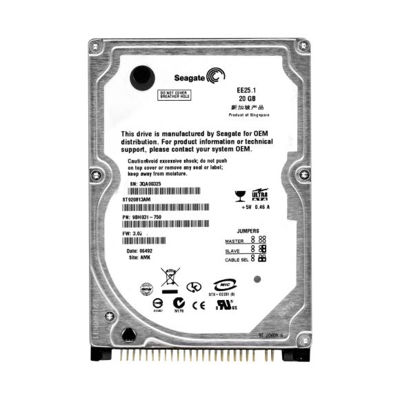 SEAGATE EE25.1 20GB 7.2K 8MB ATA 2.5'' ST920813AM