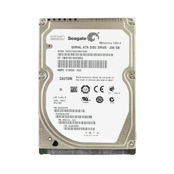 SEAGATE MOMENTUS 250GB 7.2K 16MB SATA II 2.5'' ST9250410AS