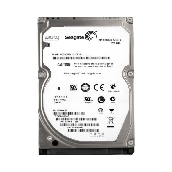 SEAGATE MOMENTUS 7200.4 320GB 7.2k 16MB SATA II 2.5'' ST9320423AS