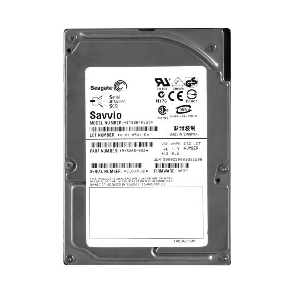 Seagate ST936701SS Savvio 10K.1 36GB 10K 3.0Gbps