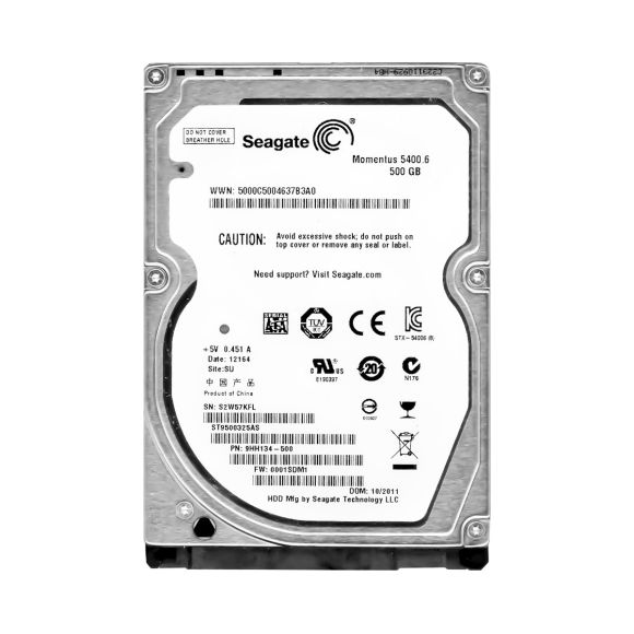 SEAGATE ST9500325AS HDD 500GB MOMENTUS 5400.6 SATA II 2.5"