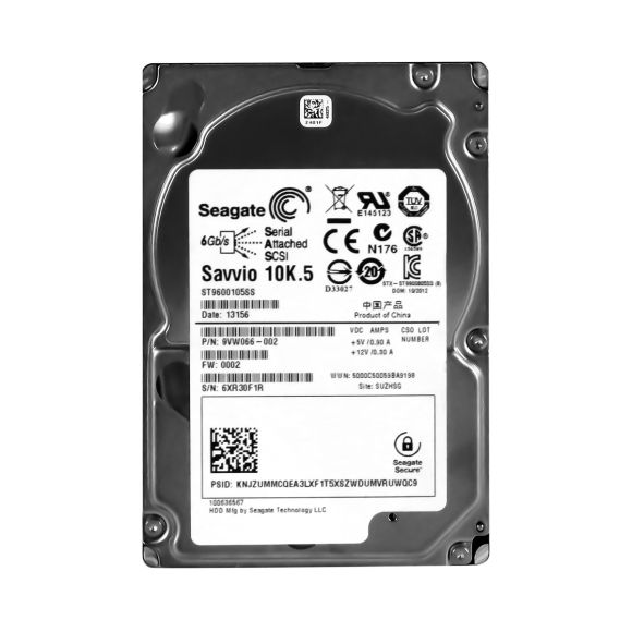 SEAGATE ST9600105SS 600GB 10K SAS 6GB/S SED SAVVIO 9VW066-002 2.5"