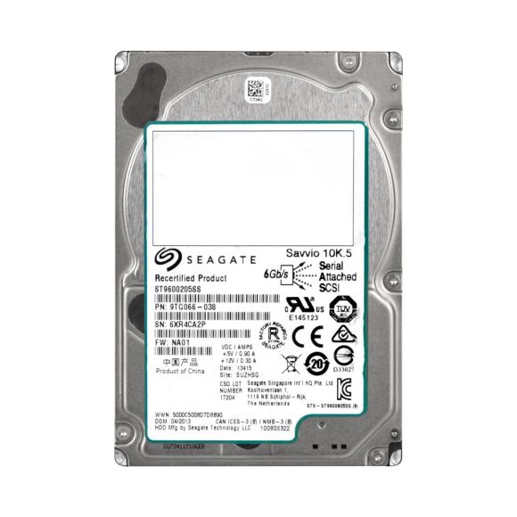 SEAGATE SAVVIO 10K.5 600GB SAS-2 10K 64MB 2.5'' ST9600205SS