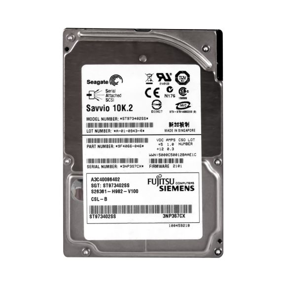 FUJITSU A3C40086402 73GB 10K 16MB SAS 2.5'' ST973402SS