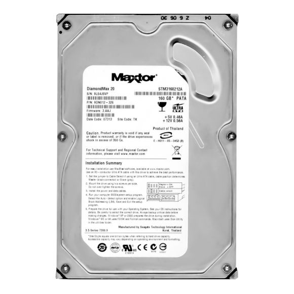 MAXTOR STM3160212A 160GB ATA 7200RPM 2 MB 3.5''